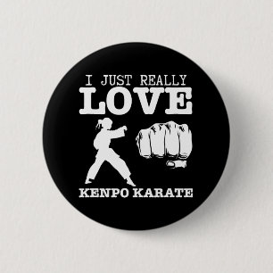 Macaron Rond 5 Cm American Kenpo Girl Coach J'Aime Vraiment Kenpo