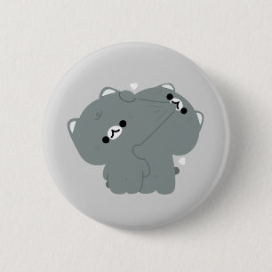 Macaron Rond 5 Cm American Shorthair Couple