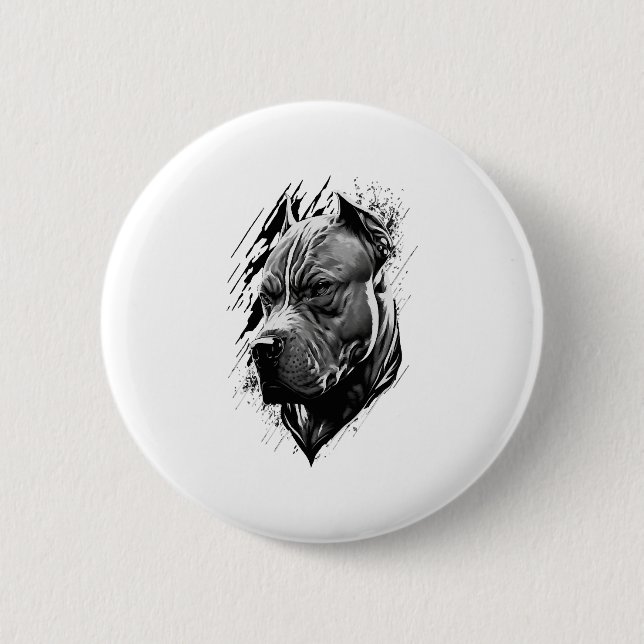 Macaron Rond 5 Cm American Staffordshire Terrier (Devant)