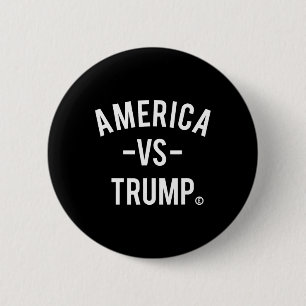 Macaron Rond 5 Cm Amérique contre Trump - Amérique Versus Trump _3