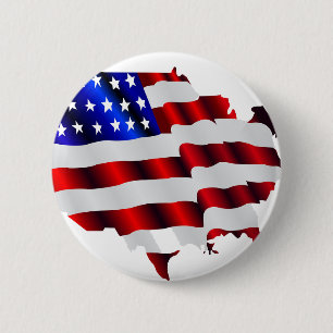 Macaron Rond 5 Cm Amérique cool, États-Unis/États-Unis, drapeau SAD,