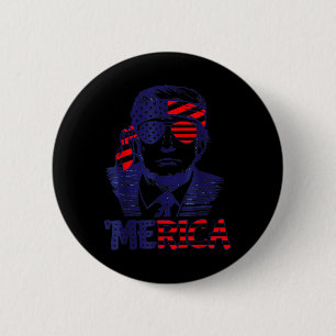 Macaron Rond 5 Cm Amérique cool Trump heureux 4 juillet Trump Amériq