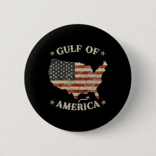 Macaron Rond 5 Cm Amérique du Golfe des États-Unis Salutation Trump