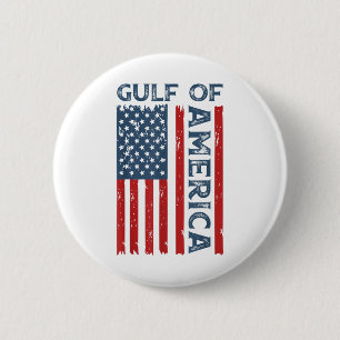Macaron Rond 5 Cm Amérique du Golfe - Golfe des États-Unis Amer drôl
