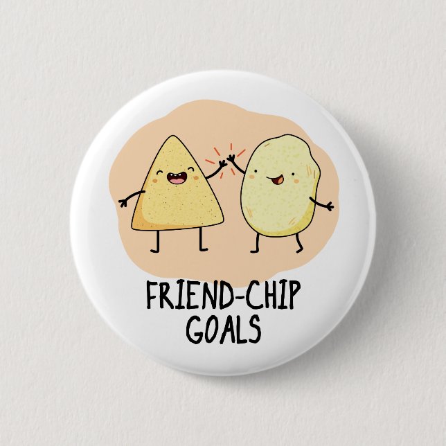 Macaron Rond 5 Cm Ami-Chip Buts Amusants Alimentation Chip Pun (Devant)