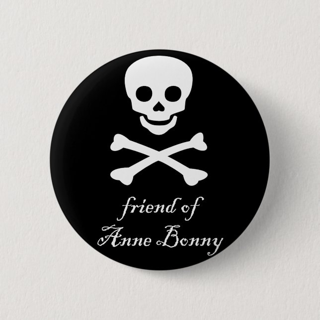 Macaron Rond 5 Cm ami de bouton de fierté d'Anne Bonny bi/pan (Devant)