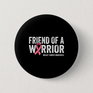 Macaron Rond 5 Cm Ami D'Un Guerrier Lutte Contre Le Cancer Du Sein S