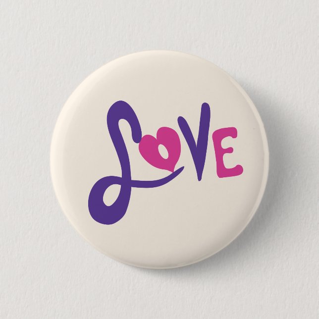 Macaron Rond 5 Cm Amour (Devant)