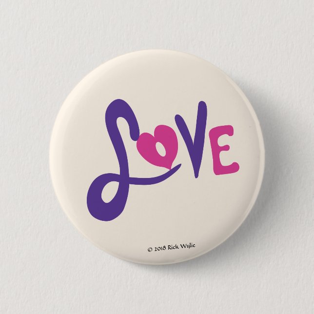 Macaron Rond 5 Cm Amour (Devant)
