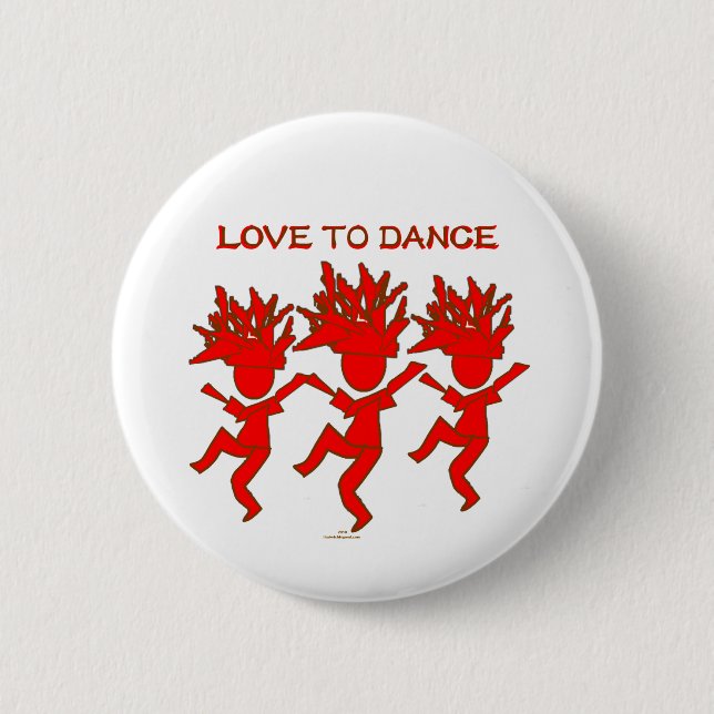 Macaron Rond 5 Cm Amour à danser (Devant)