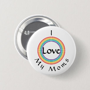 Macaron Rond 5 Cm Amour arc-en-ciel