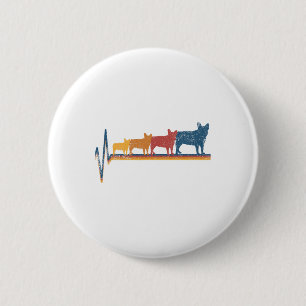 Macaron Rond 5 Cm Amour de Bulldog