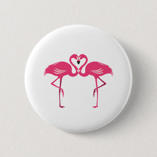 Macaron Rond 5 Cm Amour de Flamant rose
