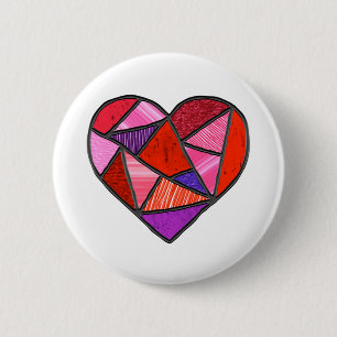 Macaron Rond 5 Cm Amour de l'attrapeur de soleil en mosaïque au des