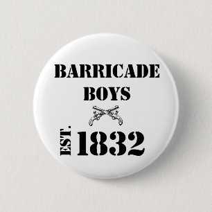 Macaron Rond 5 Cm Amour de Les Misérables : Bouton de garçons de