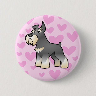 Macaron Rond 5 Cm Amour de Schnauzer