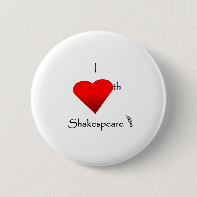 Macaron Rond 5 Cm Amour de Shakespeare (Devant)