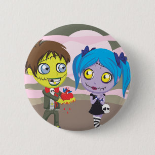 Macaron Rond 5 Cm Amour de zombi