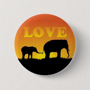 Macaron Rond 5 Cm Amour d'éléphant