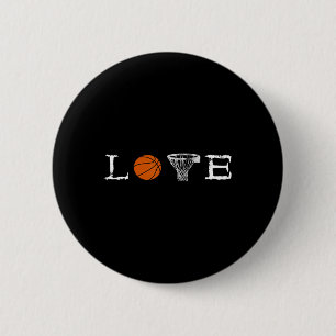 Macaron Rond 5 Cm Amour du basket-ball