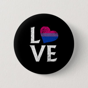 Macaron Rond 5 Cm Amour empilé par fierté bisexuelle