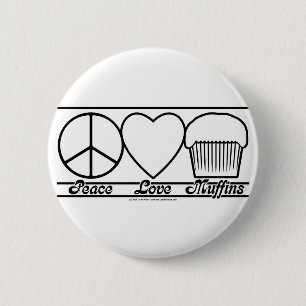 Macaron Rond 5 Cm Amour et petits pains de paix