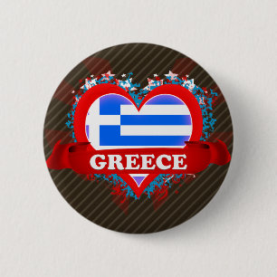 Macaron Rond 5 Cm Amour Grèce du cru I