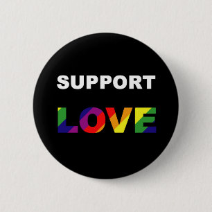 Macaron Rond 5 Cm Amour-Logo de soutien