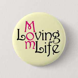 Macaron Rond 5 Cm Amour Maman Vie Fête des Mères