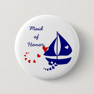 Macaron Rond 5 Cm Amour nautique