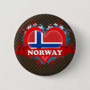 Macaron Rond 5 Cm Amour Norvège du cru I