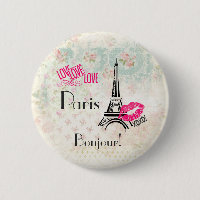 Amour Paris avec Tour Eiffel en Motif Vintage
