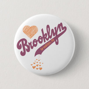 Macaron Rond 5 Cm Amour pour le bouton de Brooklyn