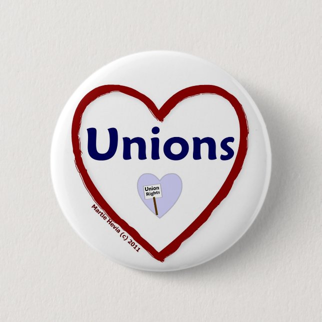 Macaron Rond 5 Cm Amour : Unions - Bouton (Devant)