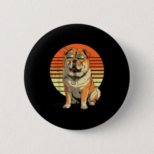 Macaron Rond 5 Cm Amoureux de chiens fiers de chow chow hommes femme