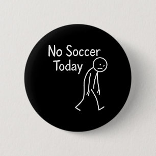 Macaron Rond 5 Cm Amoureux de football triste en bonhomme bâton Sans