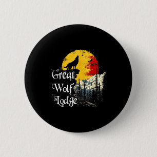 Macaron Rond 5 Cm Amoureux de Great Wolf Lodge Enthousiaste d'aventu