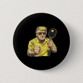 Macaron Rond 5 Cm Amoureux de Pickleball amusant Graphics Pickle Bal