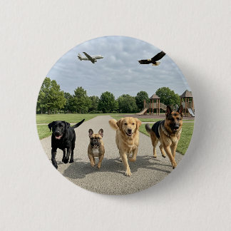 Macaron Rond 5 Cm Amoureux des chiens