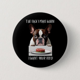 Macaron Rond 5 Cm Amoureux des chiens Design Steak Diner Nourriture