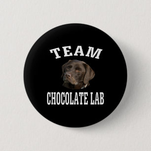 Macaron Rond 5 Cm Amoureux des chiens   Team Chocolat Labrador Retri