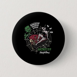 Macaron Rond 5 Cm Amoureux du monstre Frankenstein Funny Monster Mon