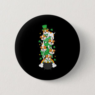 Macaron Rond 5 Cm Amstaff américain drôle St-Patrick