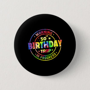 Macaron Rond 5 Cm Amusant 50 Ans Avertissement 50ème Anniversaire Vo