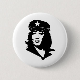 Macaron Rond 5 Cm Amusant camarade Kamala Harris communiste mème