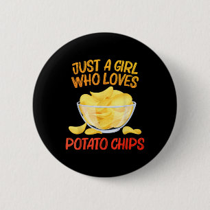 Macaron Rond 5 Cm Amusant Chips De Pomme De Terre Conception Pour Fe