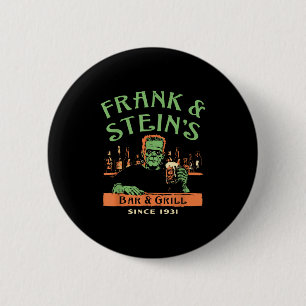 Macaron Rond 5 Cm Amusant Halloween Frank Et Stein's Bar Grill