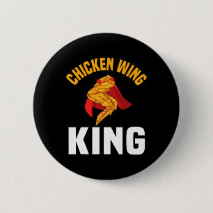Macaron Rond 5 Cm Amusant poule King Design de l'aile de poulet Fast