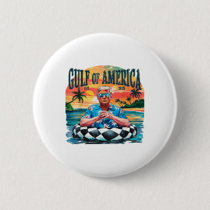 Macaron Rond 5 Cm Amusant Trump Chemise Golfe Des Etats-Unis Est 202