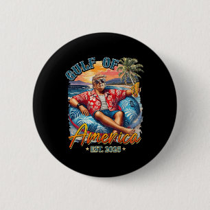 Macaron Rond 5 Cm Amusant Trump Chemise Golfe Des Etats-Unis Est 202